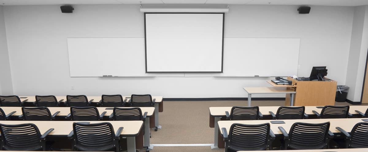 Classroom and movie screen